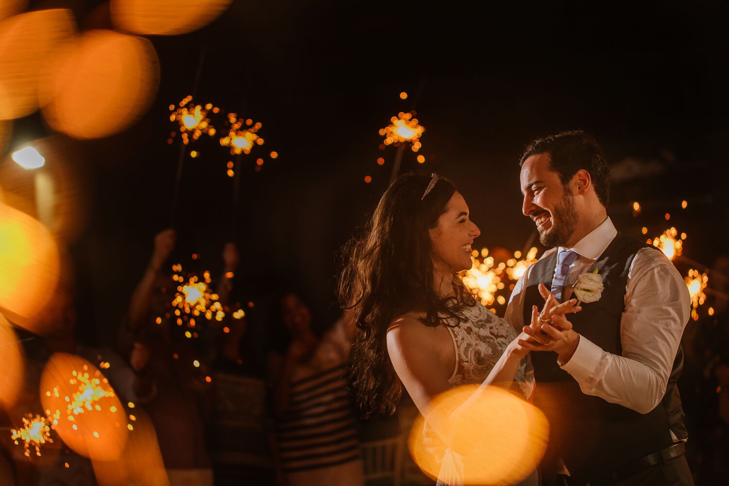 Bride and groom at Mandala Beach Club.