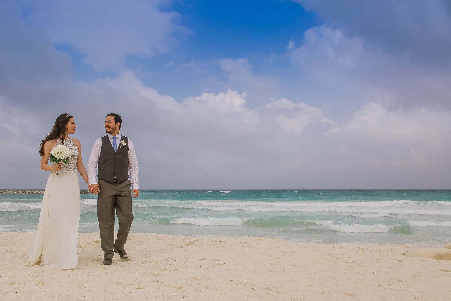 Bride getting ready at Mandala Beach Club.