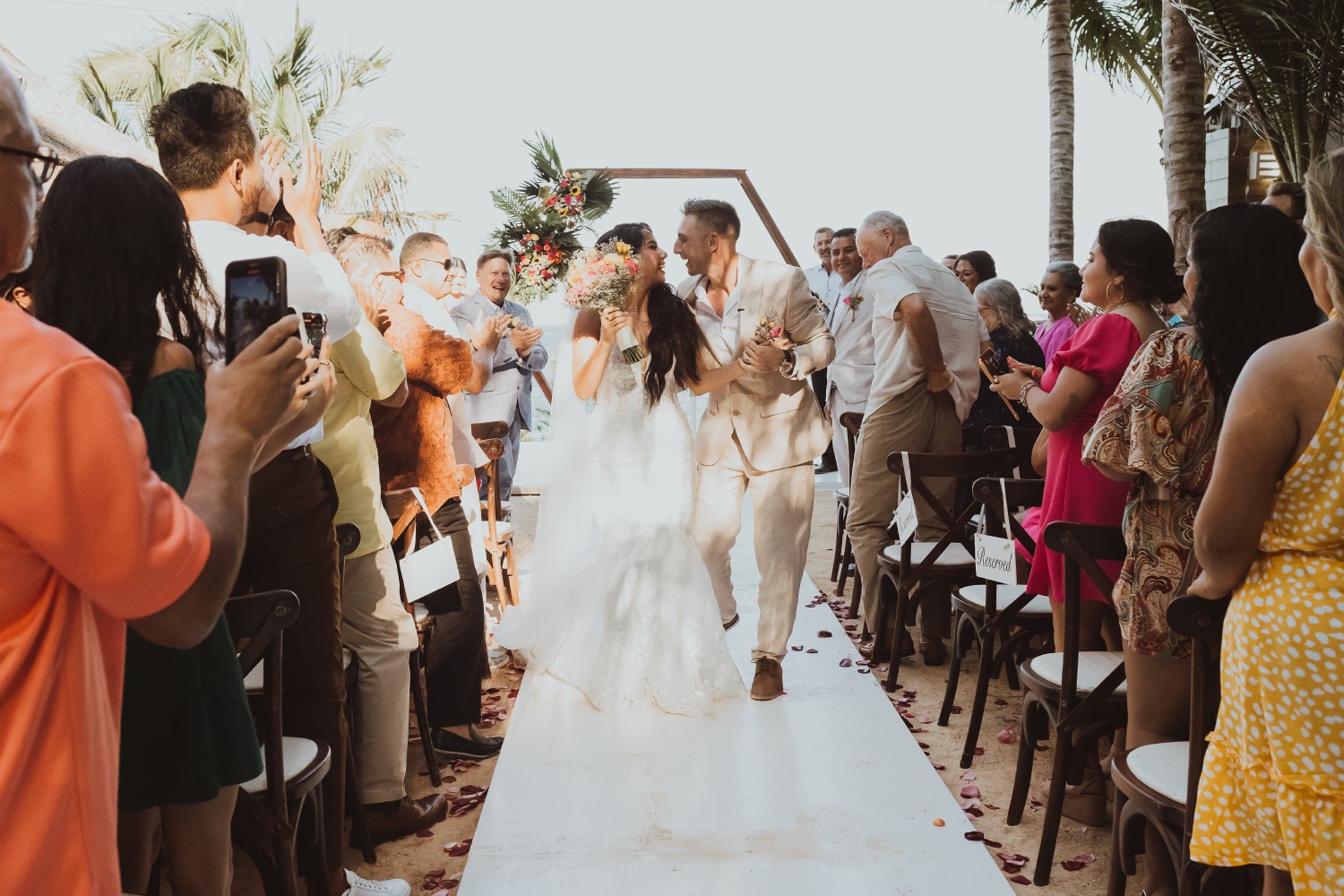 Destination wedding at Ocean Weddings Cancun.