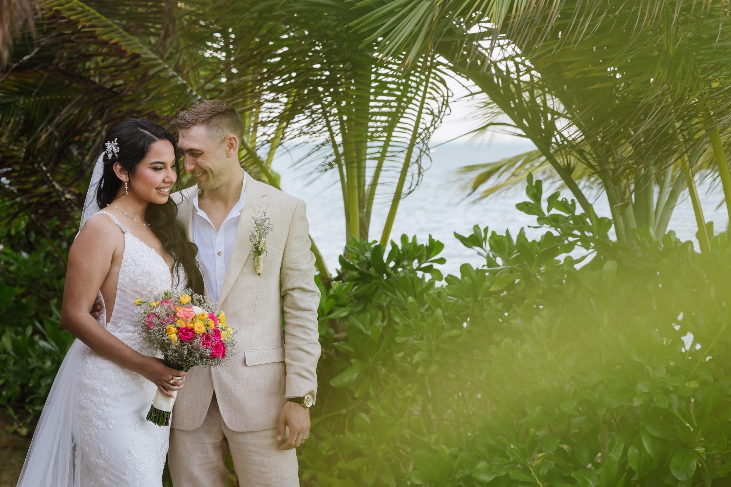 Wedding ceremony at Ocean Weddings Cancun.