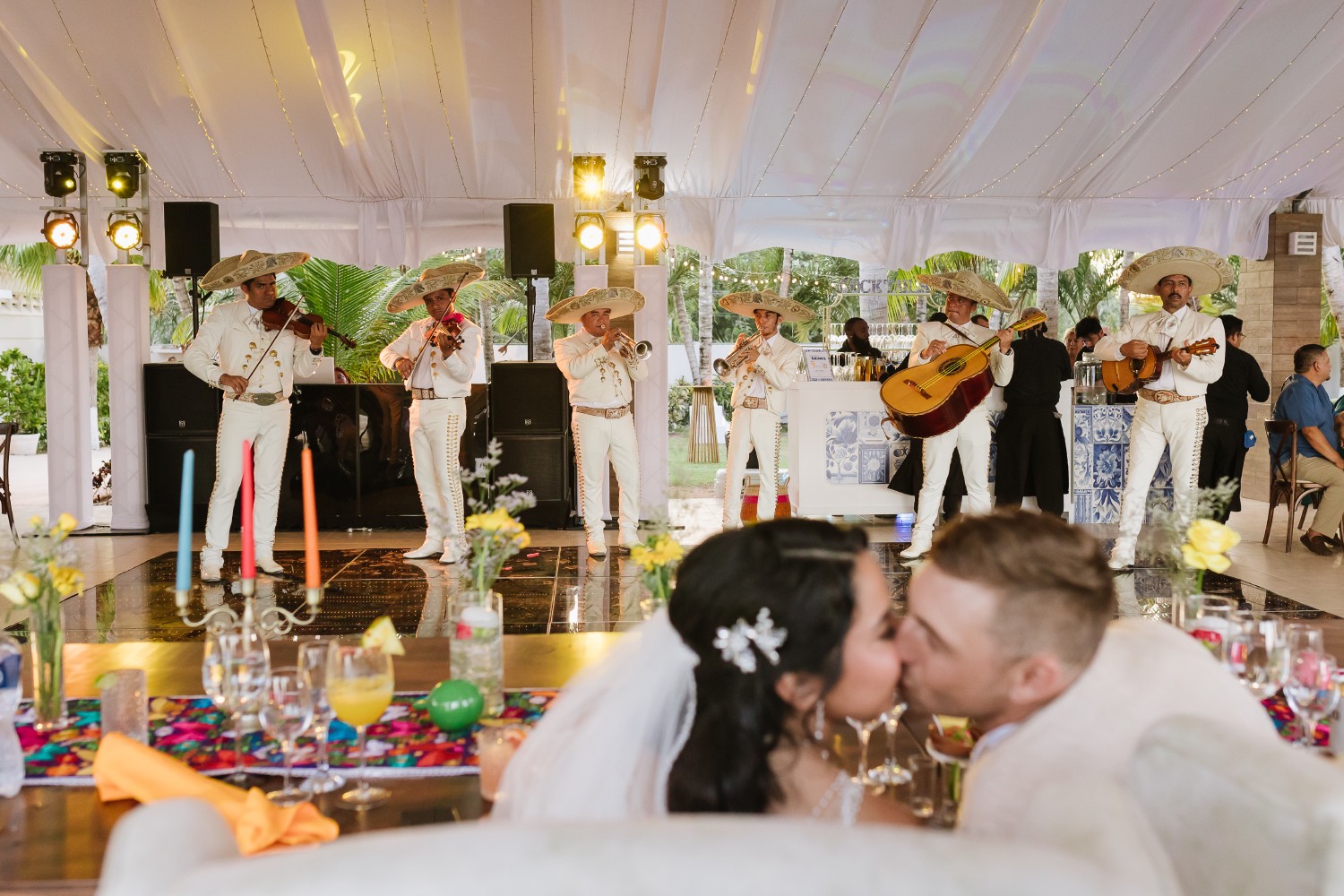 Wedding ceremony at Ocean Weddings Cancun.