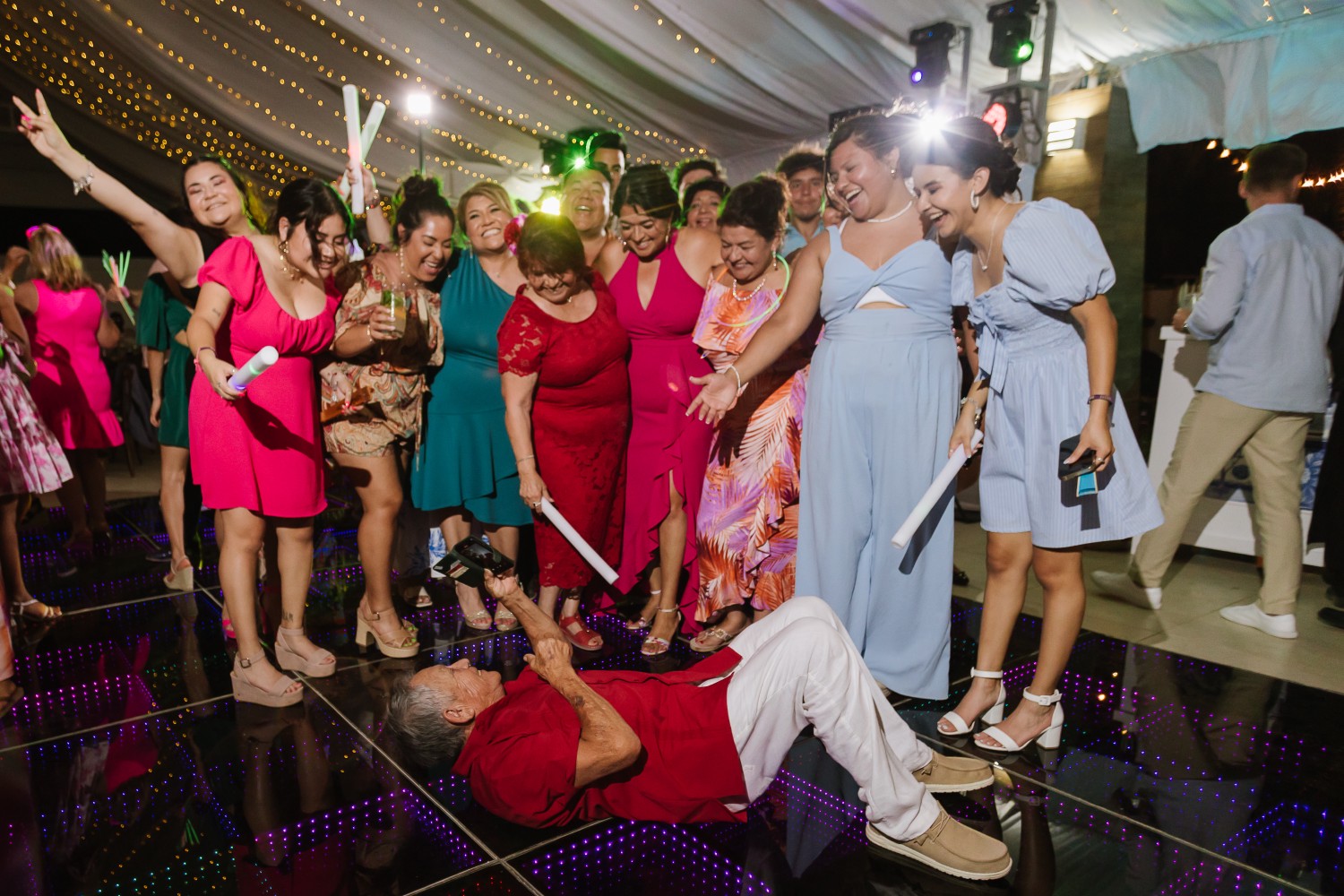 Wedding reception at Ocean Weddings Cancun.