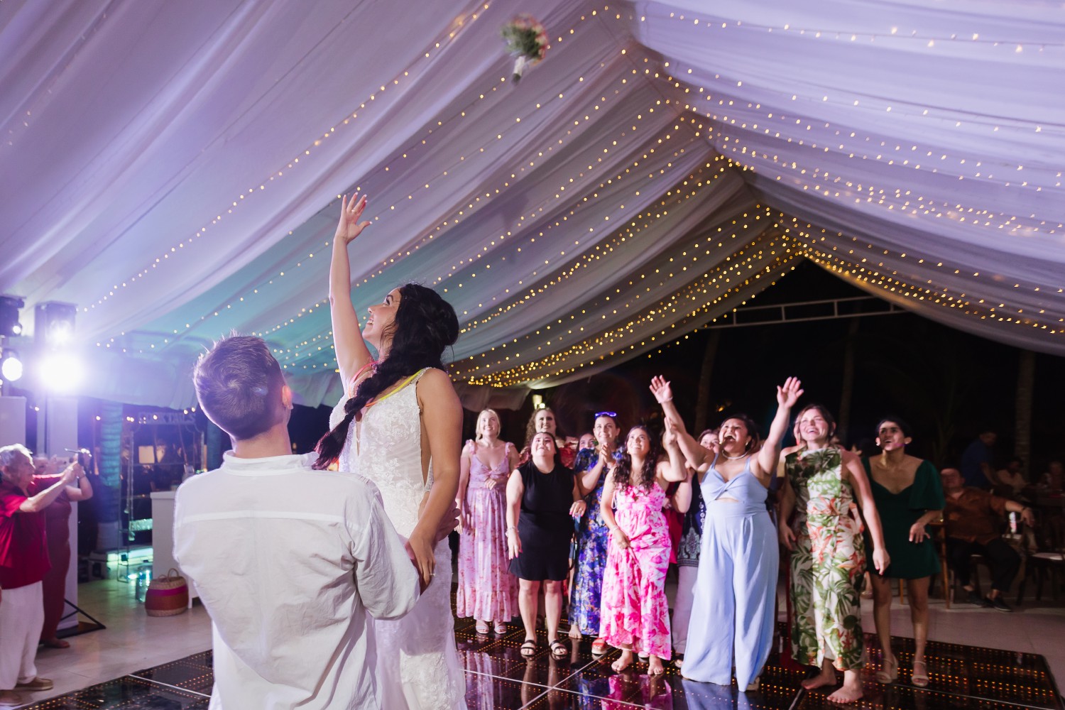 Wedding ceremony at Ocean Weddings Cancun.