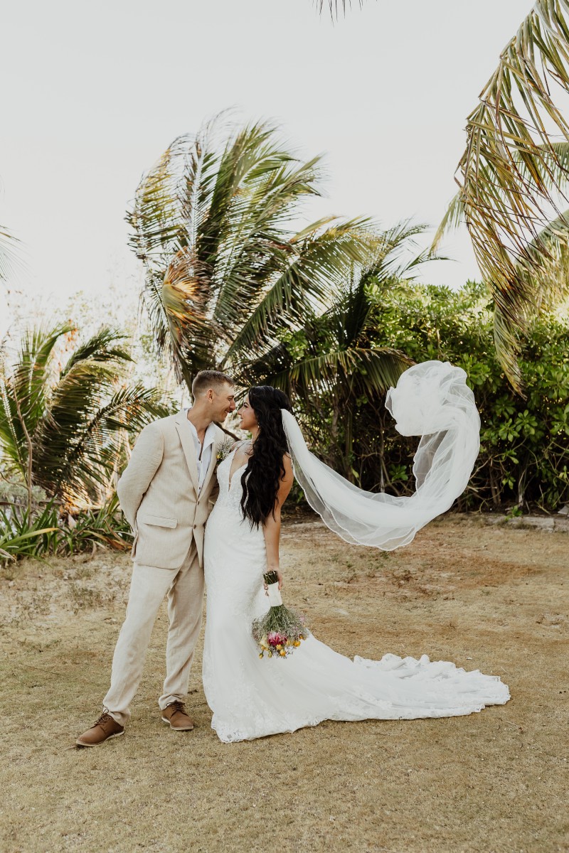 Bride portrait at Ocean Weddings Cancun.