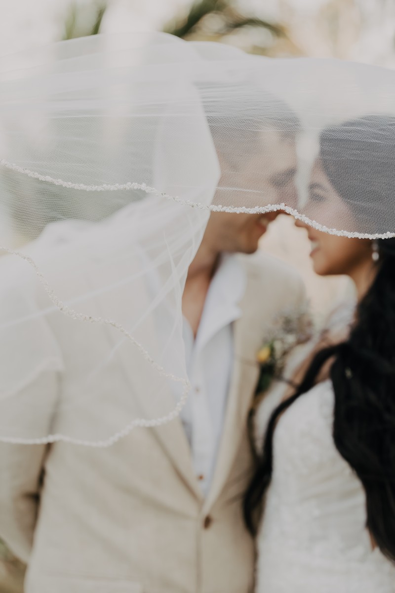 Bride and Groom at Ocean Weddings Cancun.