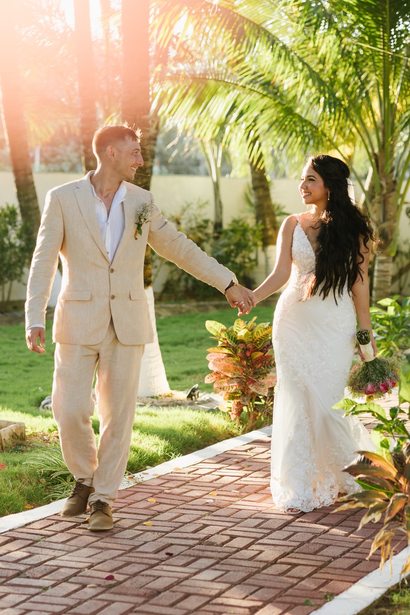Bride portrait at Ocean Weddings Cancun.