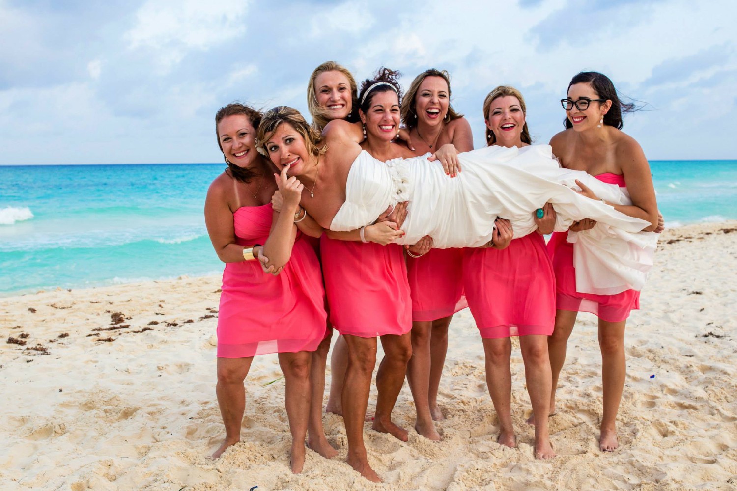 Wedding photos at Playacar Palace.