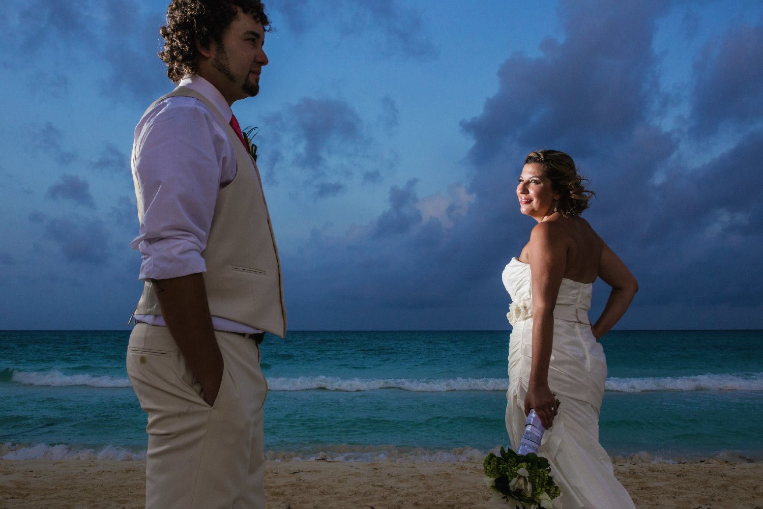 Destination wedding at Playacar Palace.