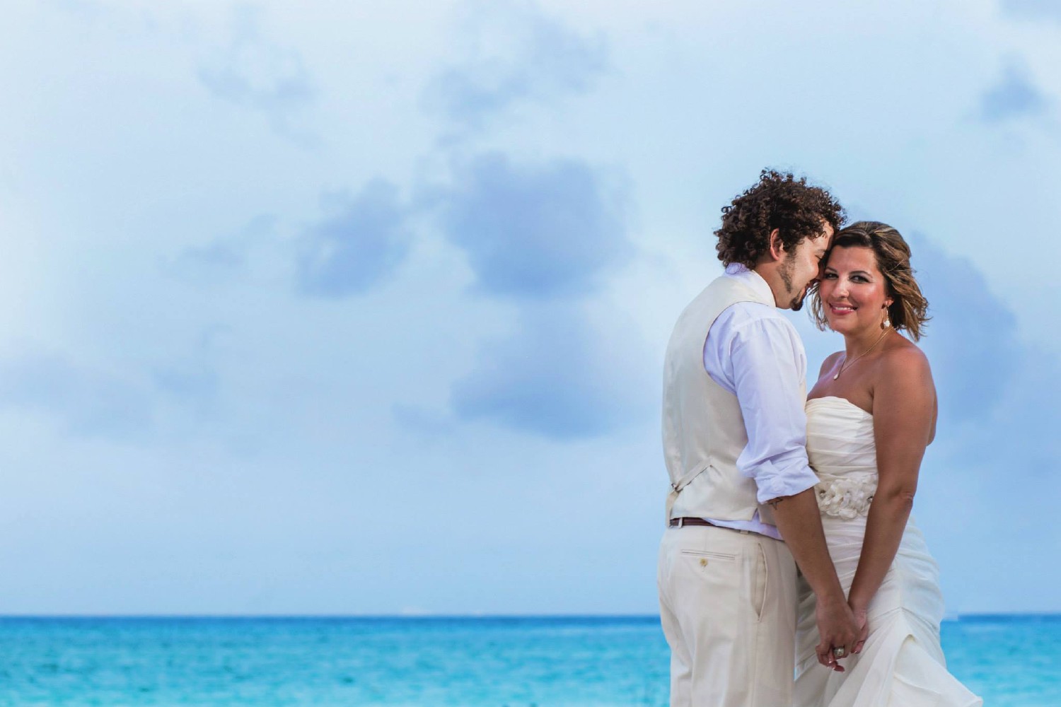 Bride getting ready at Playacar Palace.