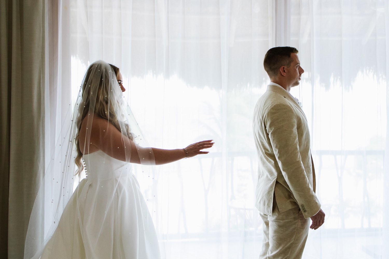 Bridal portrait at Punta Blanca.
