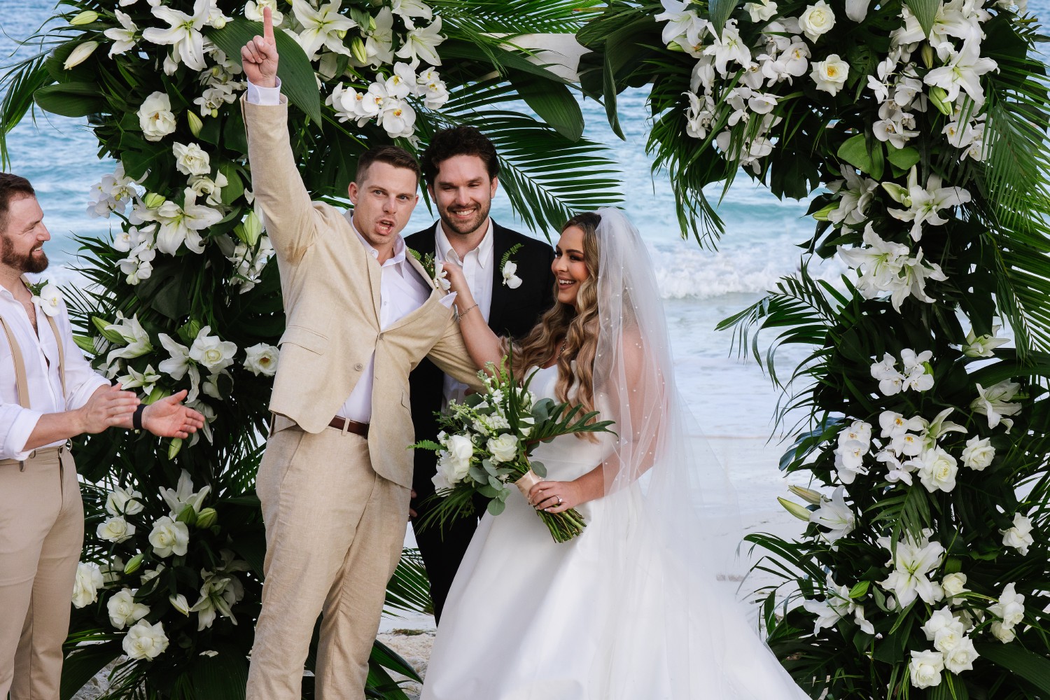 Bridal portrait at Punta Blanca.