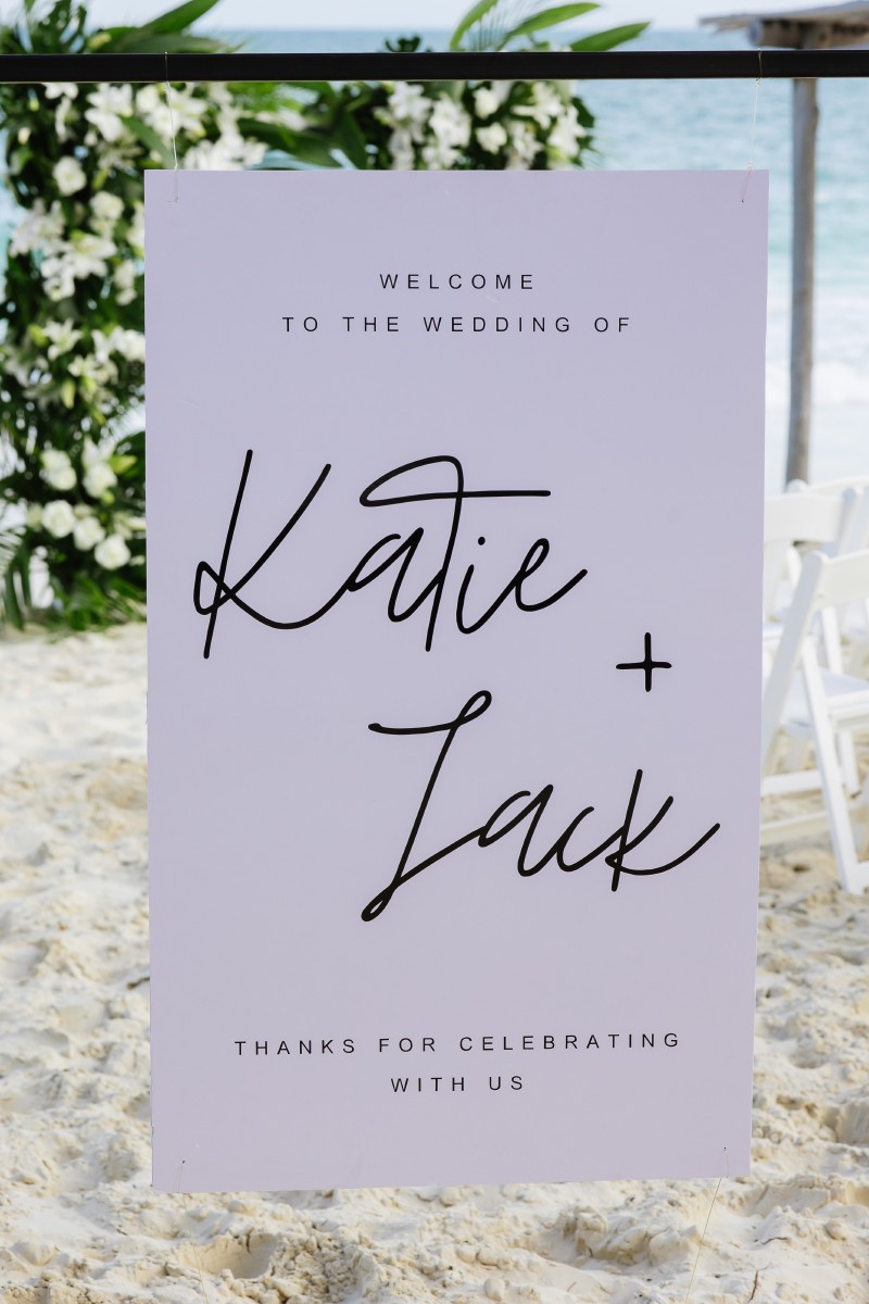 Newlywed couple at Punta Blanca.