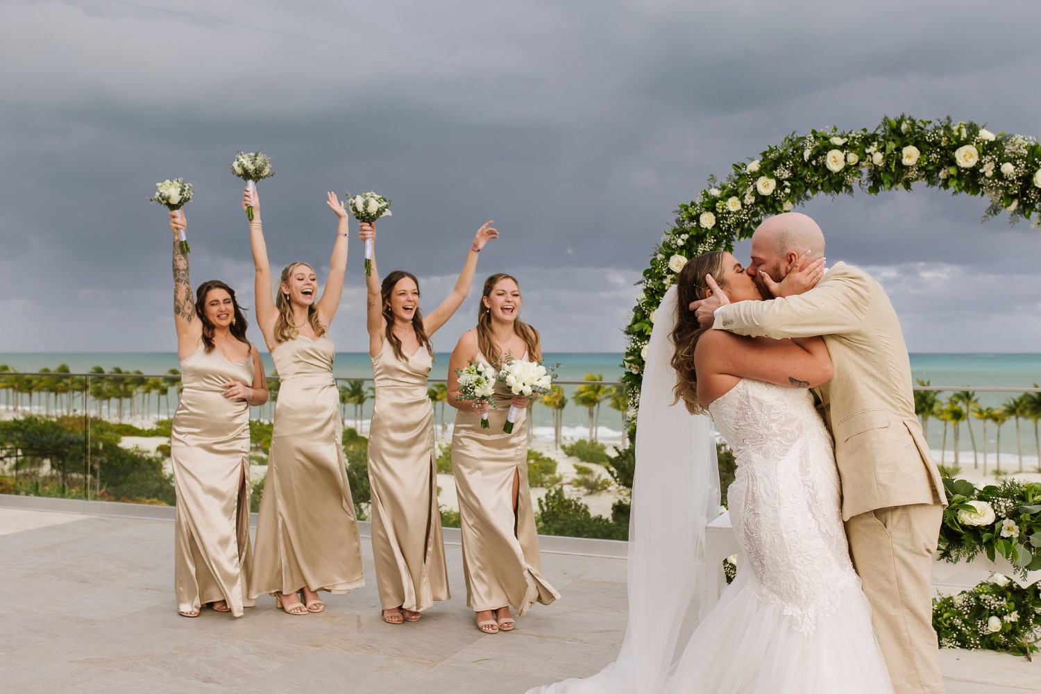 Bride and groom at Riu Costa Mujeres Bride and groom at Riu Costa Mujeres.