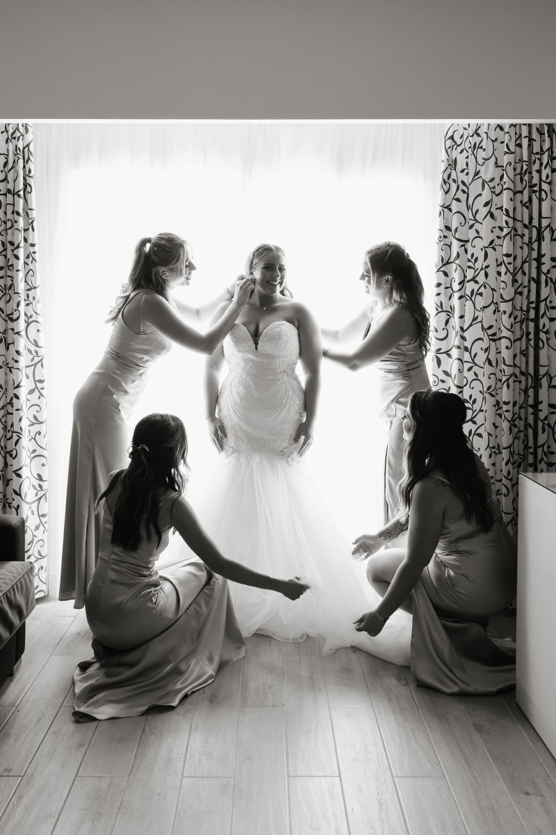 Bride getting ready at Riu Costa Mujeres Bride getting ready at Riu Costa Mujeres.