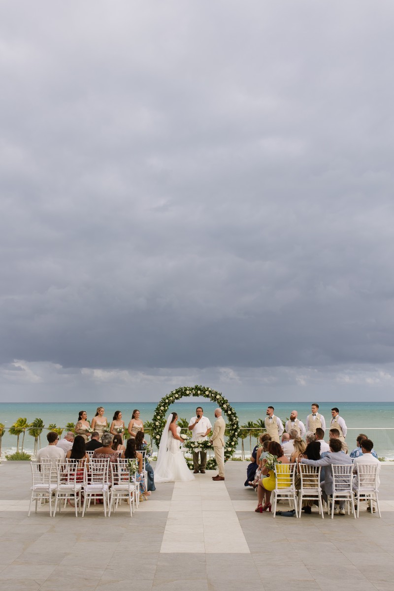 Newlywed couple at Riu Costa Mujeres Newlywed couple at Riu Costa Mujeres.