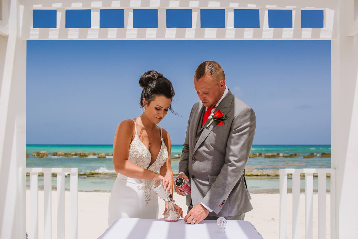 Wedding reception at Riviera Maya.