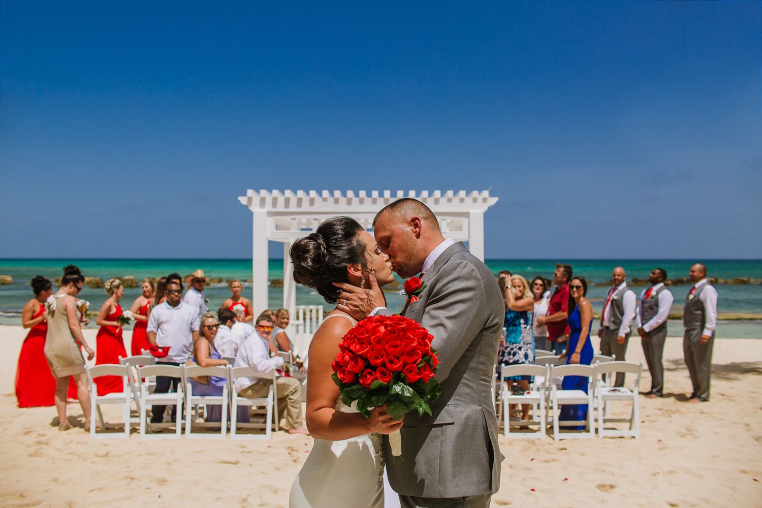 Bridal portrait at Riviera Maya.