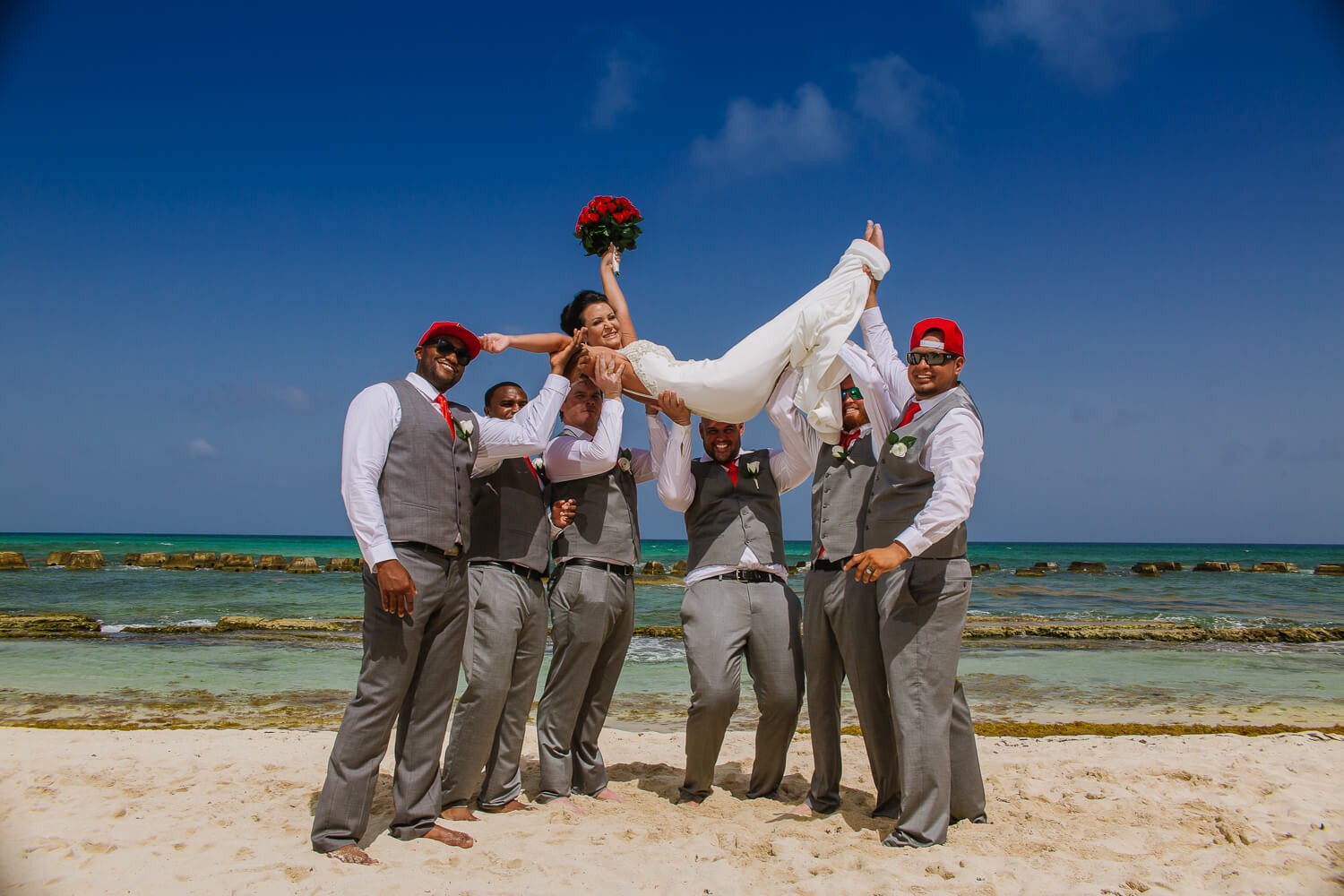 Wedding reception at Riviera Maya.
