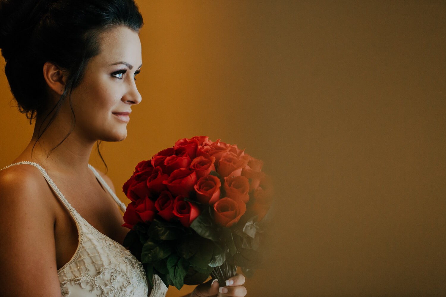 Bridal portrait at Riviera Maya.