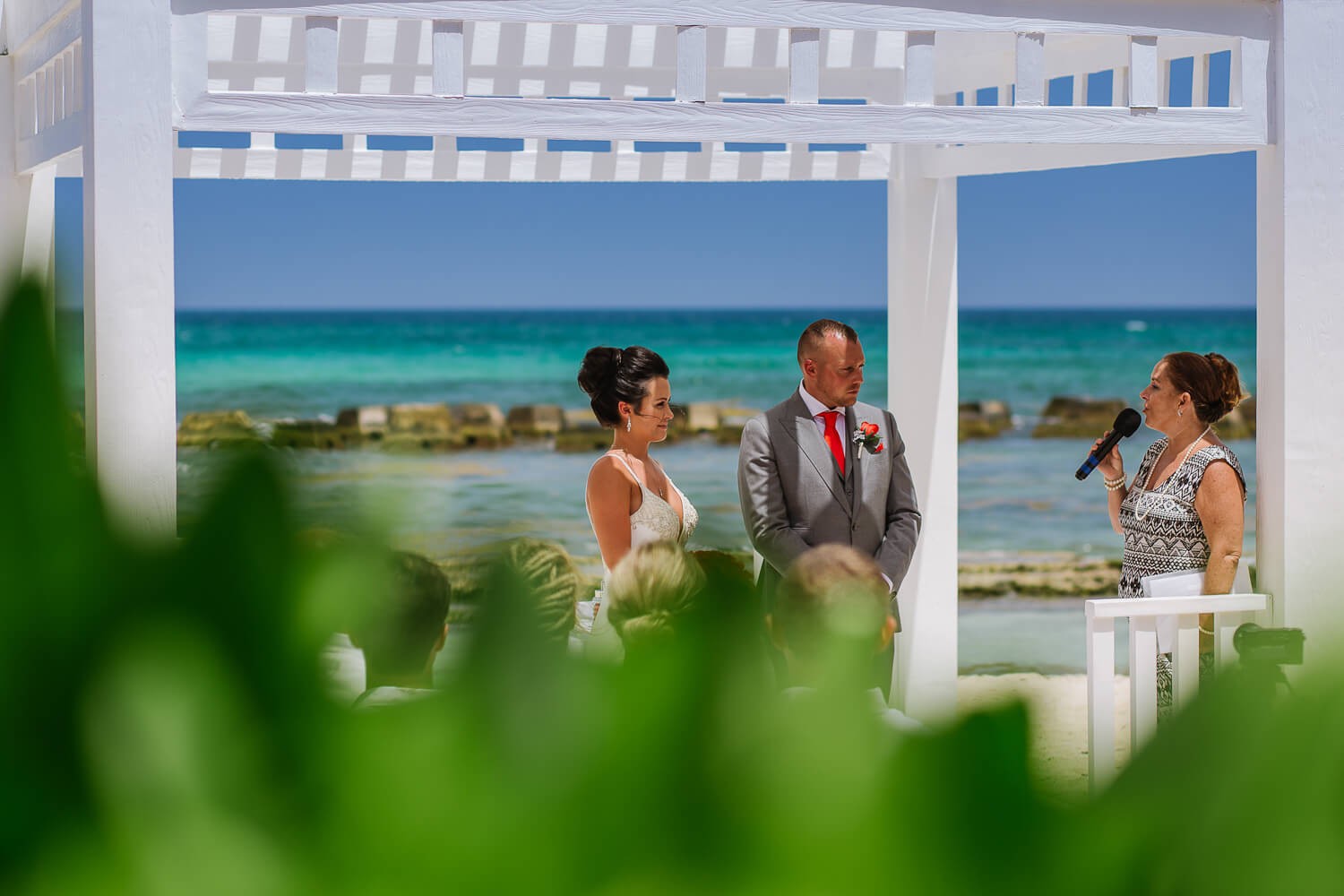 Wedding reception at Riviera Maya.