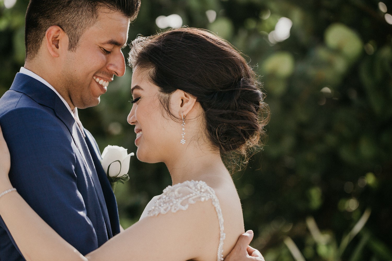 Bride and groom at Royalton Cancun.