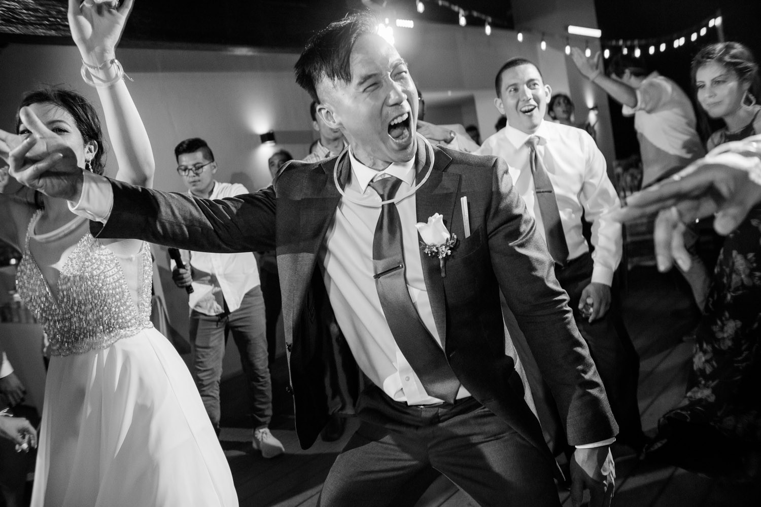 Bride and groom at Royalton Cancun.