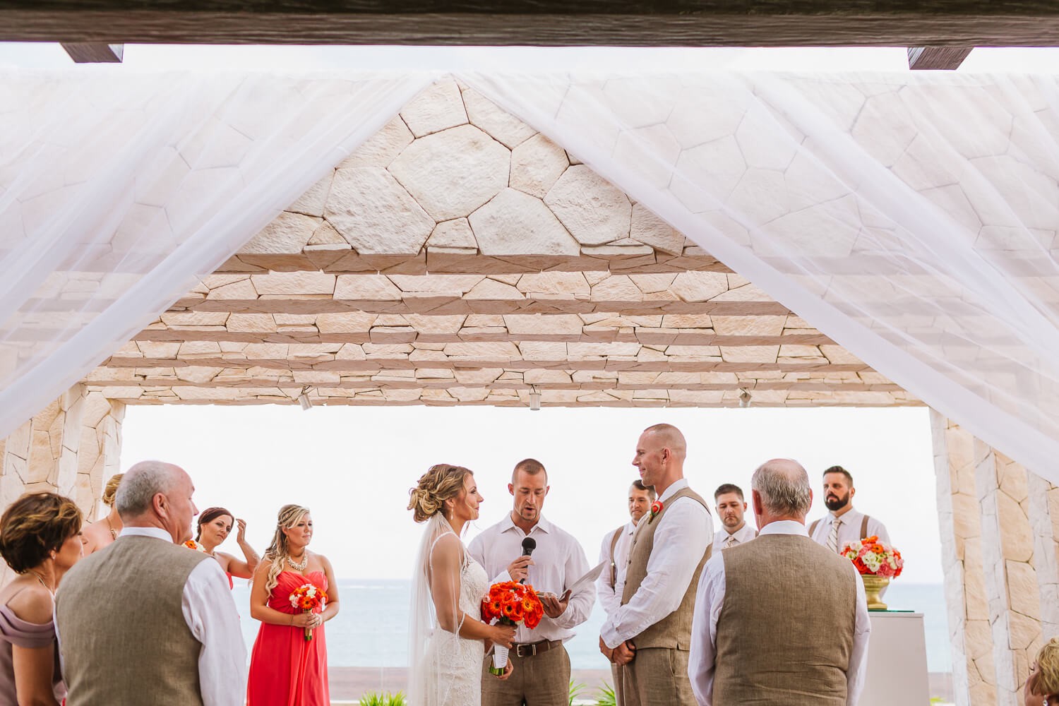 Wedding photos at Royalton Riviera Cancun.
