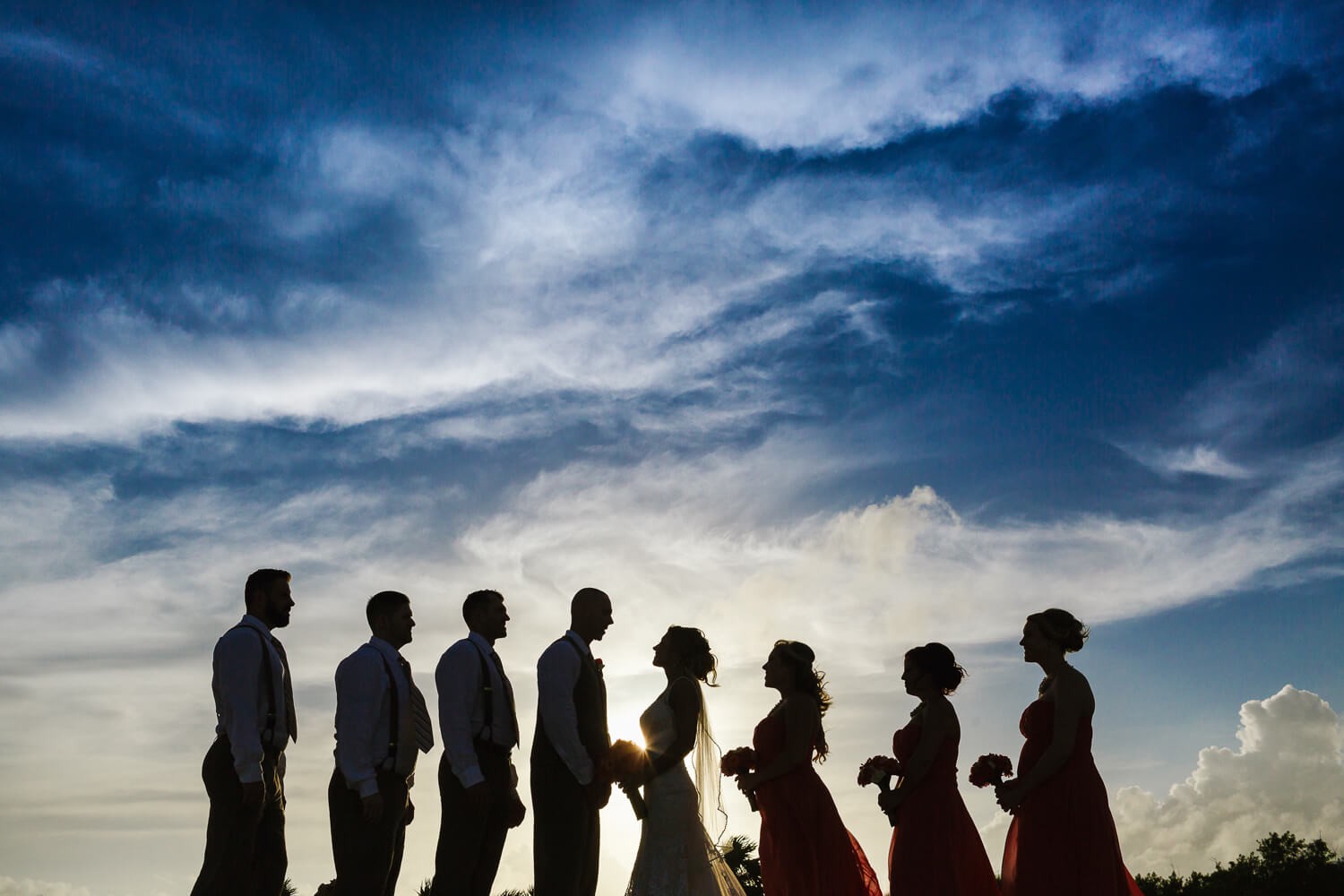 Bride and groom at Royalton Riviera Cancun.
