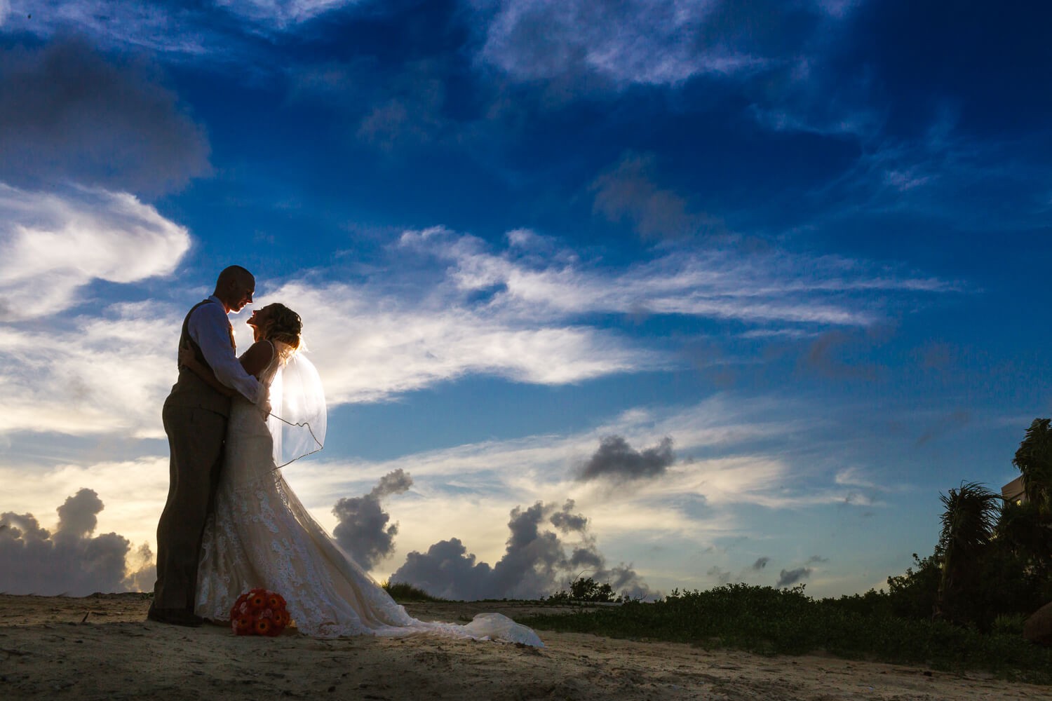 Wedding photos at Royalton Riviera Cancun.