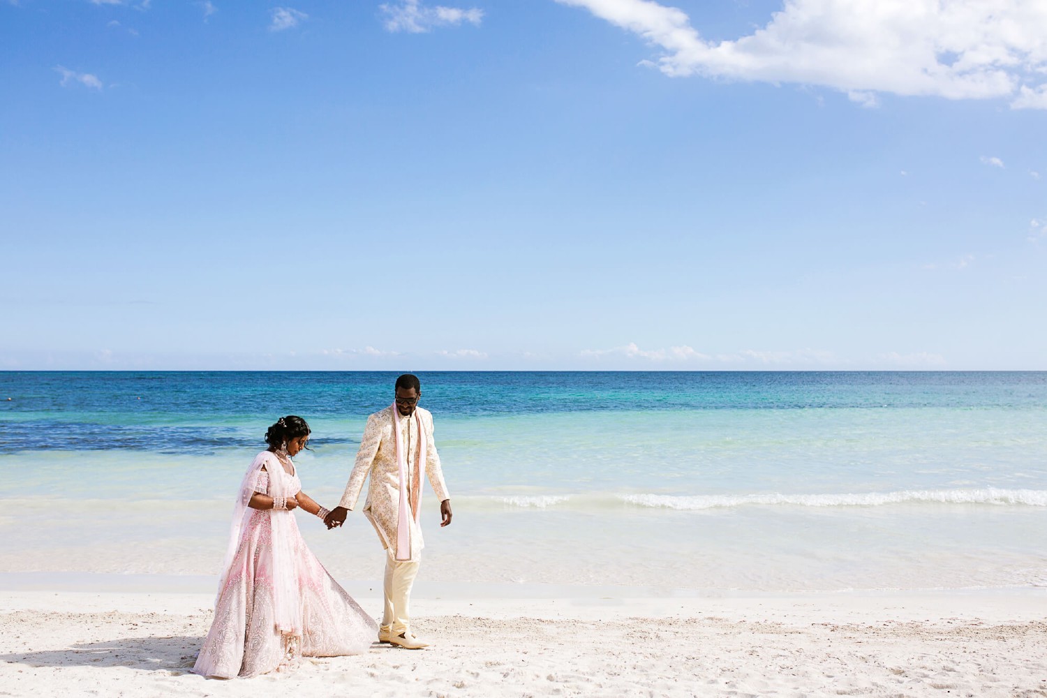 Wedding photos at Dreams Tulum.