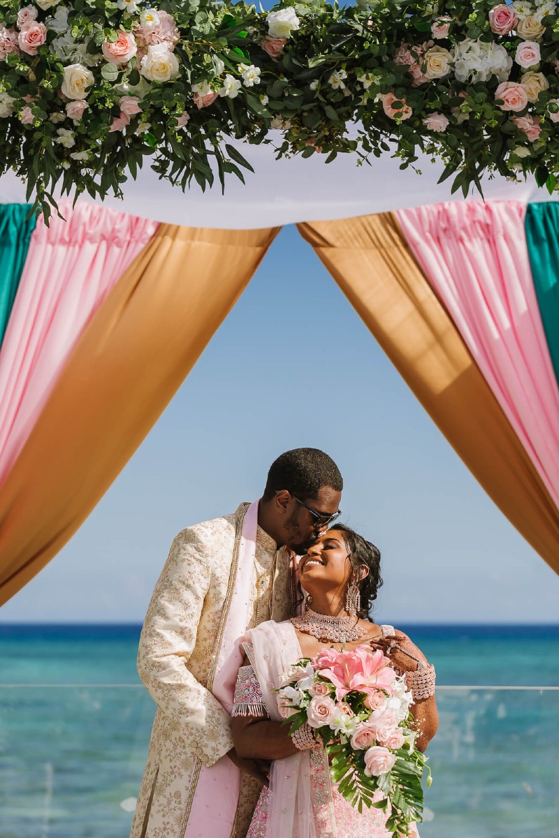 Bride getting ready at Dreams Tulum.