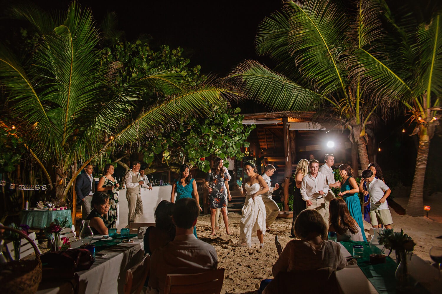Wedding reception at Tulum Wedding reception at Tulum.