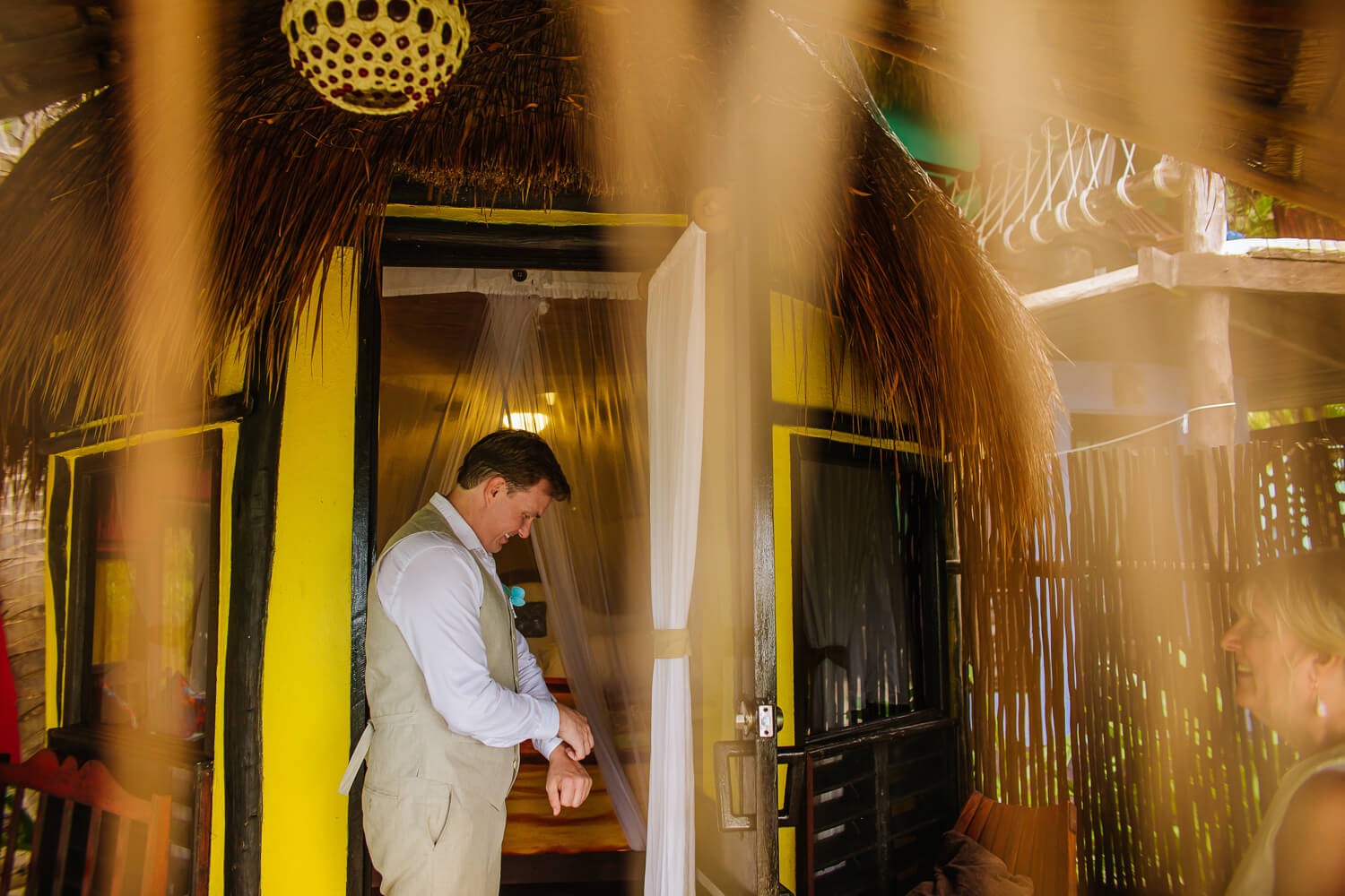 Bride getting ready at Tulum Bride getting ready at Tulum.