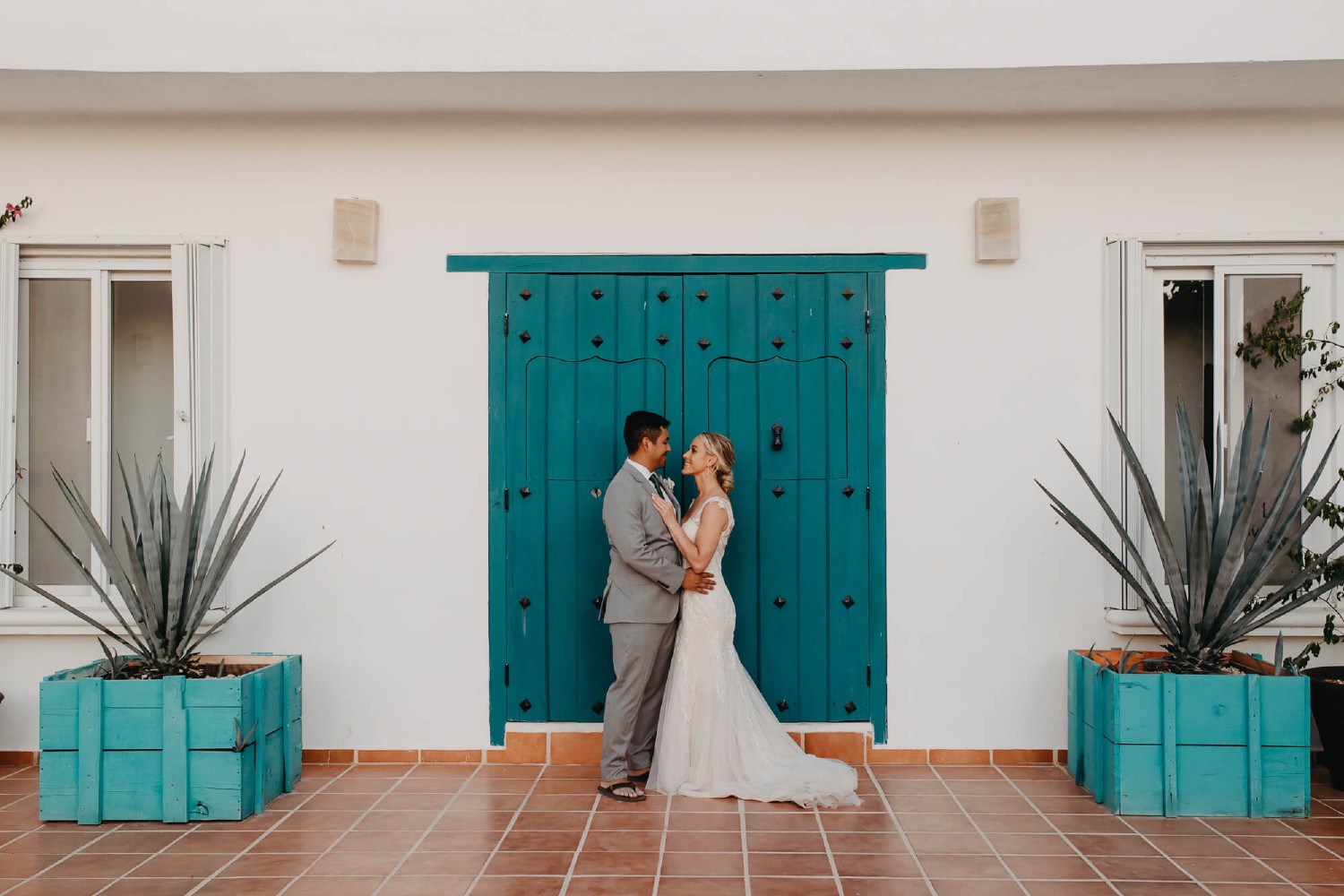 Bridal portrait at Villa Isla Blanca.