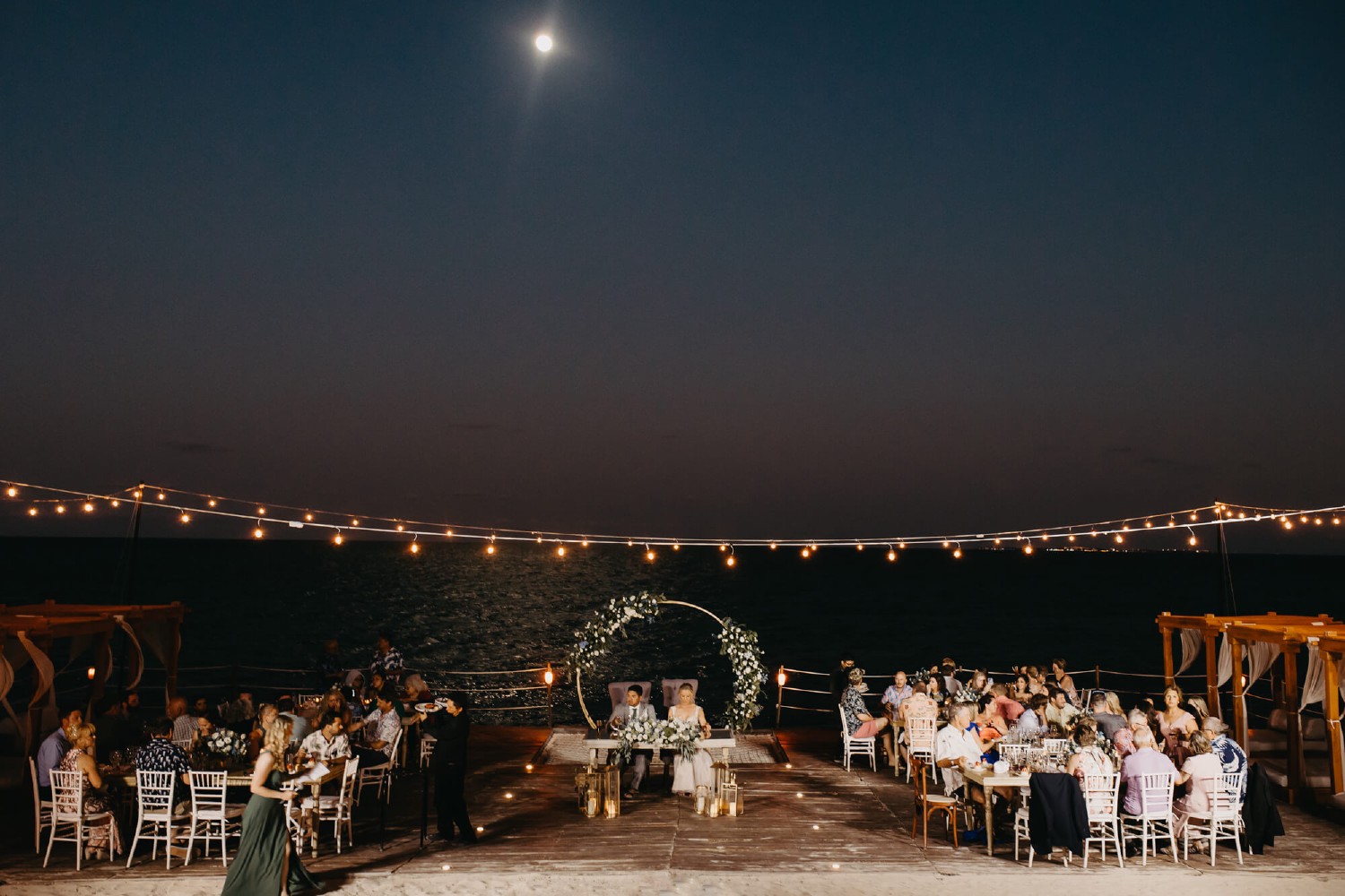 Wedding ceremony at Villa Isla Blanca.