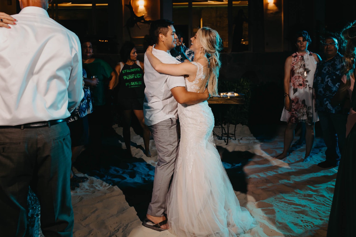 Wedding ceremony at Villa Isla Blanca.