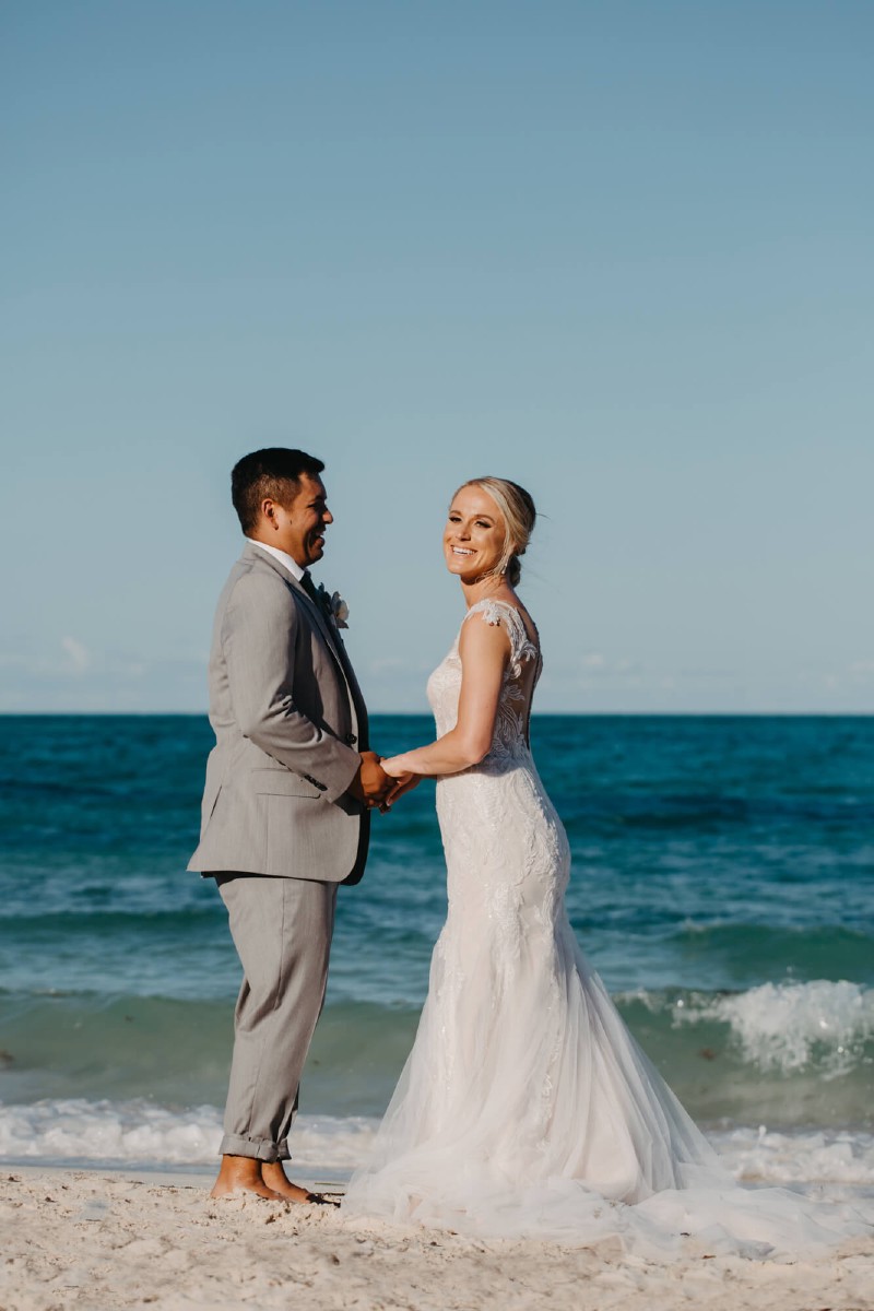 Bride and Groom at Villa Isla Blanca.
