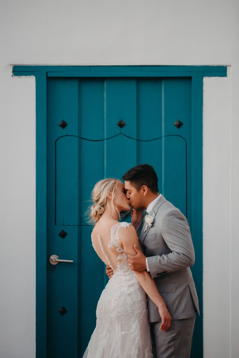 Bride and Groom at Villa Isla Blanca.