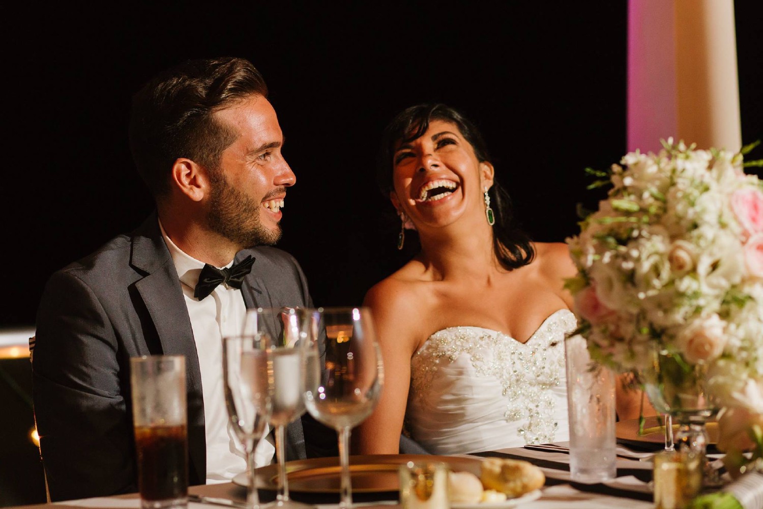 Bride and groom at %!s(<nil>).